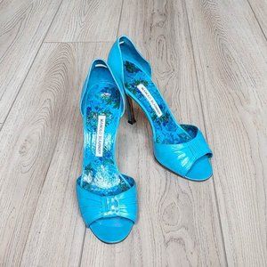 Blue Manolo Blahnik heels 39